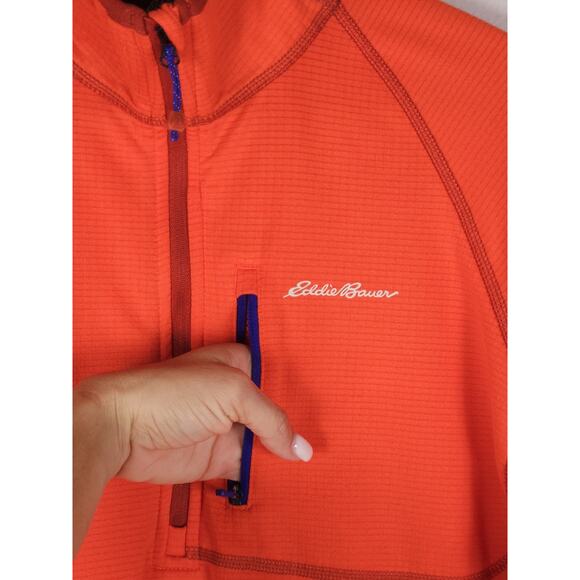 Eddie Bauer Women’s L Orange 1/4 Zip Performance Pullover – Stretch, Lightweight - Picture 4 of 15